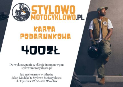 Karta podarunkowa STYLOWO MOTOCYKLOWO o wartości 400zł